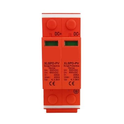 2P DC 500v 800V 3P DC 1000V 20KA-40KA Surge Protector Arrester Surge Protective Device SPD(2p 1000V)