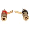2pcs Gold Plated Amplifier Speaker Binding Posts Terminal Banana 4mm Socket Connector for Banana Plugs view 2