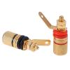 2pcs Gold Plated Amplifier Speaker Binding Posts Terminal Banana 4mm Socket Connector for Banana Plugs view 3