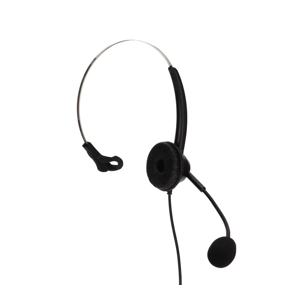 H360 RJ9 Telephone Headset, Call Center Headset with Noise Canceling Mic, RJ9 Cord Headset for Customer Service, Lightweight ABS Monaural Headphones with HD Microphone