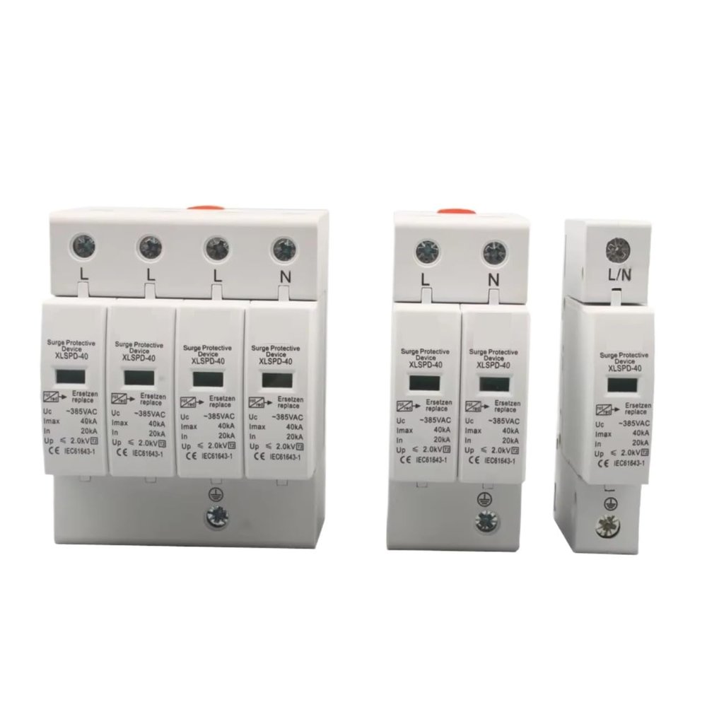 1P 2P 4P 20KA~40KA ~385VAC House Surge Protector Arrester Device Lightning Protection AC SPD(1)