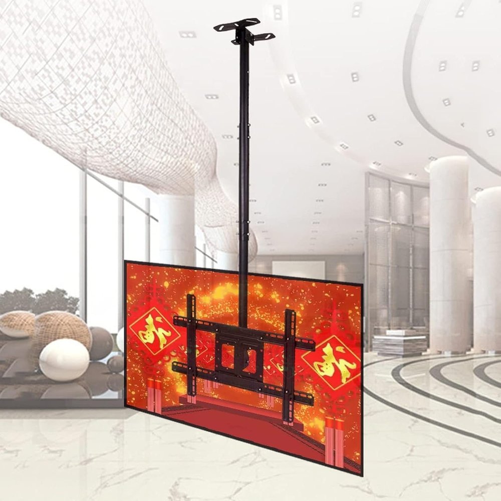 Adjustable Ceiling Mount TV Stand, Teles TV Lifter, TV Stand Fits Most 37-65 Inch TVs Up to 50kg