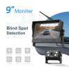 9 Inch Wireless Backup Camera for Truck RV Backup Camera Wireless, 4 Channels Split Screen, BSD Alert, Night Vision, IP68K Waterproof, for Truck, Pickup, Trailer, Cars - Parking Safety view 2