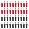 40Pcs 4mm Banana Lantern Shaped Sound Box Speaker Cable Banana Connector Nickel Plated(20 Red 20 Black) view 2