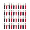 40Pcs 4mm Banana Lantern Shaped Sound Box Speaker Cable Banana Connector Nickel Plated(20 Red 20 Black) view 3