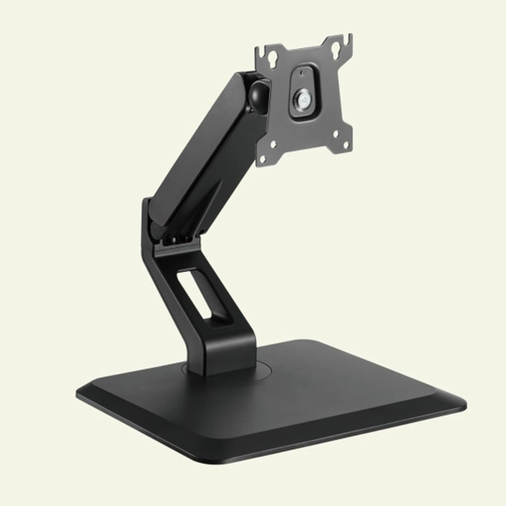 17 to 32 Inch Desktop TV Stand with Rotating Base and Adjustable Arm Height, Maximum VESA 100x100mm