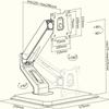 17 to 32 Inch Desktop TV Stand with Rotating Base and Adjustable Arm Height, Maximum VESA 100x100mm view 2