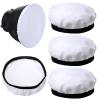 4 Pcs Light Diffusers Sock, 7"/18cm Diffuser Lamp Sock Soft Covers, White Standard Cloth Diffusers Light Socks, LampShade Reflector Lamp Socks for Studio Strobe Reflectors view 1