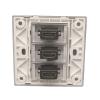 3-Port HDMI 2.0 Black Wall Plate Socket 86x86mm Triple HDMI Compatible Panel view 2