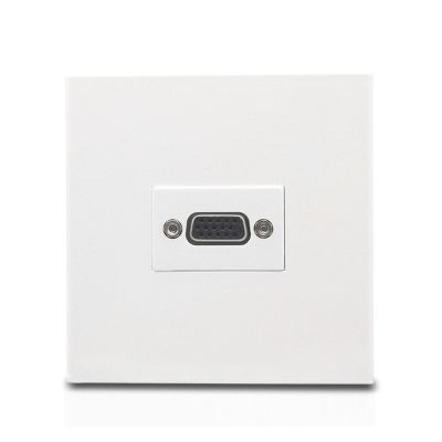 PC VGA Wall Plate Pass-Thru Socket 15-Pin VGA Female Port Connector Adapter