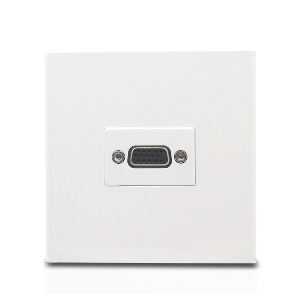 PC VGA Wall Plate Pass-Thru Socket 15-Pin VGA Female Port Connector Adapter