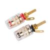 10PCS Brass Crystal Binding Post for Thread Audio Speaker Amplifier 4mm Banana Terminals Connector(Black Short 10PCS) view 1
