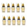 10PCS Brass Crystal Binding Post for Thread Audio Speaker Amplifier 4mm Banana Terminals Connector(Black Short 10PCS) view 2