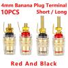 10PCS Brass Crystal Binding Post for Thread Audio Speaker Amplifier 4mm Banana Terminals Connector(Black Short 10PCS) view 3