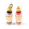 10PCS Brass Crystal Binding Post for Thread Audio Speaker Amplifier 4mm Banana Terminals Connector(Black Short 10PCS) view 4