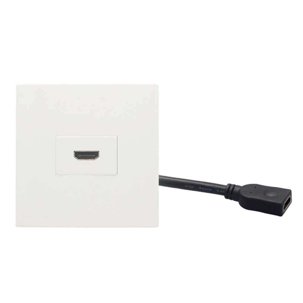 1 Set of HDMI2.0 Wall Panel with 20CM Extension Cable HDMI Pass-Through Socket Panel