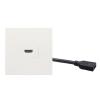 1 Set of HDMI2.0 Wall Panel with 20CM Extension Cable HDMI Pass-Through Socket Panel view 1