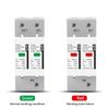 DC SPD Surge Protective Device 600V 800V 1000V 2P 20KA 40KA 60KA Voltage Protector Solar PV Photovoltaic Lightning Arrester(40KA,DC1000V) view 2