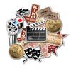 12 Pcs Movie Theme Stickers, Retro Cinema Vinyl Decals with Popcorn, Film Reel, Star, Ticket & Clapperboard Designs, Waterproof Aesthetic Stickers for Laptops, Water Bottles & Scrapbooks view 1