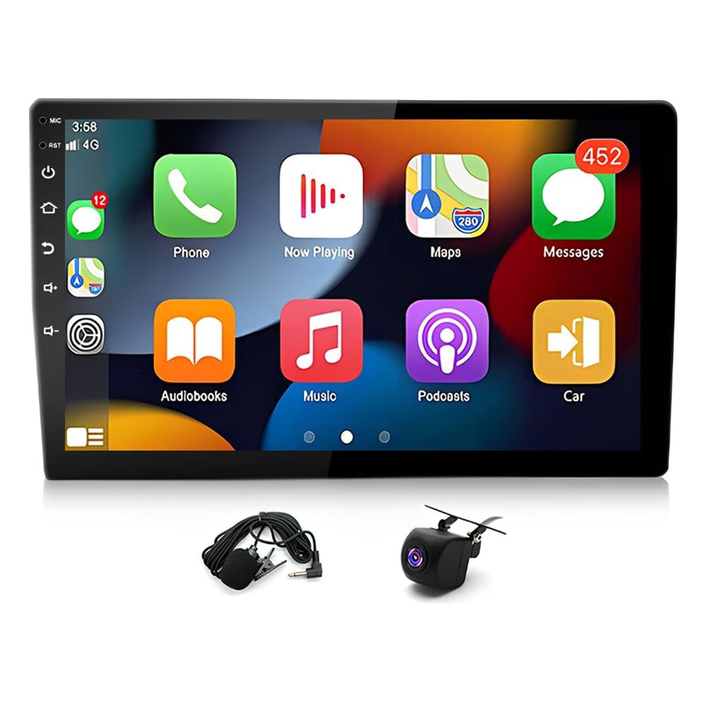 4+64G Car Stereo for de coche para 1997-2004 Ford F150 Fit for Carplay Android Auto Car Radio Audio Receiver w/WiFi GPS Bluetooth AHD Backup Camera Mic