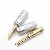 10PCS Pure Copper Gold Plated 4mm Banana Connector for Audio Video Speaker Cable Terminal Connectors Adapter(5 Red 5 Black) view 3