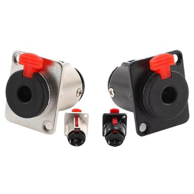 5/20/100PCS Black&Silver 6.35mm Speaker Connector Audio Jack 1/4 inch Female Socket Panel Mounted Colors Banana Plugs(Black,20PCS)