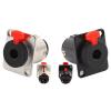 5/20/100PCS Black&Silver 6.35mm Speaker Connector Audio Jack 1/4 inch Female Socket Panel Mounted Colors Banana Plugs(Black,20PCS) view 1
