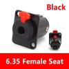 5/20/100PCS Black&Silver 6.35mm Speaker Connector Audio Jack 1/4 inch Female Socket Panel Mounted Colors Banana Plugs(Black,20PCS) view 2