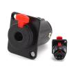 5/20/100PCS Black&Silver 6.35mm Speaker Connector Audio Jack 1/4 inch Female Socket Panel Mounted Colors Banana Plugs(Black,20PCS) view 3