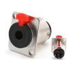 5/20/100PCS Black&Silver 6.35mm Speaker Connector Audio Jack 1/4 inch Female Socket Panel Mounted Colors Banana Plugs(Black,20PCS) view 4