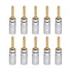 10Pcs/5Pairs 4MM 24K Gold-Plated Banana Connector Banana Plugs with Screw Lock(10 Black) view 2