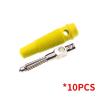 10PCS 4mm Banana (+ Socket Connector) Binding Post Lantern Male Female Pair Terminal Breadboard Socket(Yellow 10Pcs) view 2