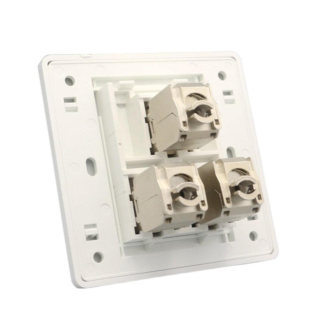3 Port CAT6A CAT7 RJ45 Wall CAT 7 Jack Triple Outlet LAN Panel(CAT6A)
