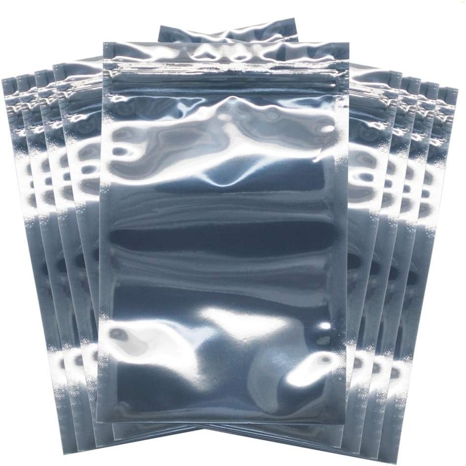 100 Pcs Antistatic Bag (10x15cm/ 4 X 6 inches) Resealable for 2.5 Inch SSD HDD and Electronic Device Anti Static Bag
