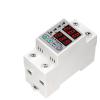 220V 63A Din Rail Adjustable Digital Over Under Voltage Surge Protector Relay Current Protection Auto Reset Protection Device view 4