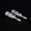 4pcs Banana Plugs 24K Silver Plated 4mm Red Black Amplifier Banana Speaker Jack Connector Match Aluminum House view 2