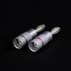 4pcs Banana Plugs 24K Silver Plated 4mm Red Black Amplifier Banana Speaker Jack Connector Match Aluminum House view 3