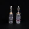 4pcs Banana Plugs 24K Silver Plated 4mm Red Black Amplifier Banana Speaker Jack Connector Match Aluminum House view 4