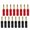 10Pcs 4mm Banana Plugs Gold Plated Non Slip Shell Musical Speaker Cable Wire Pin Banana Connectors(10 Black) view 1