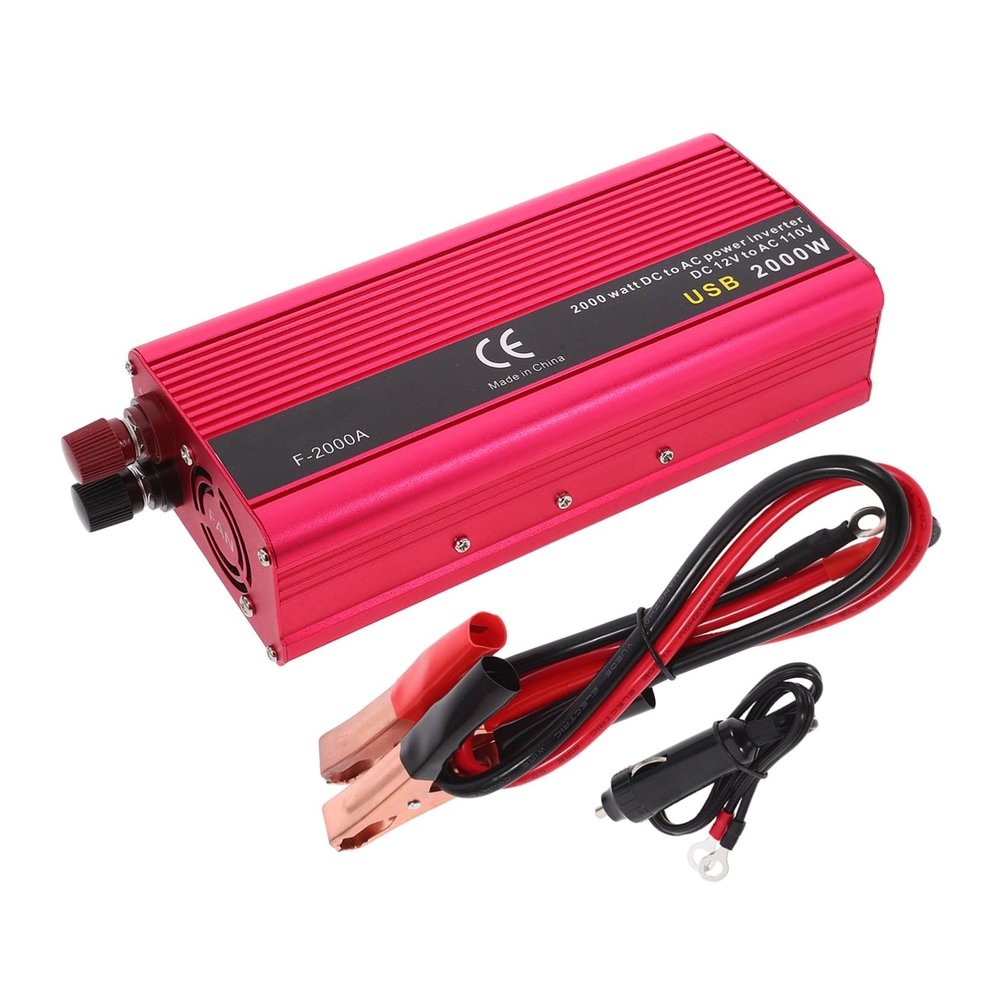 CHILDWEET Car Power Inverter with Dual USB Ports Lightweight Portable Dc to Ac Converter for Camping Travel and Outdoor Use Digital Display with Cooling Fan US Plug Compatible