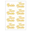 Gold Wedding BrideTeam Temporary Tattoos - 2Sheets Glitter Styles Party Decoration, Bridesmaid Favor, Bride to Be Gift, Bridal Shower Supplies view 4