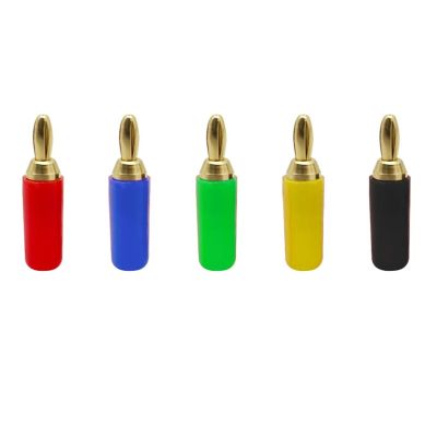 20pcs 2.5mm Banana Plugs Speaker Cable Wire Pin Banana Pure Copper Gold Plated Connectors(20 Red)
