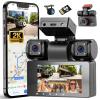 4 Channel Dash Cam for Cars,360 Degree View 2K Dash Cam Car Camera Front and Rear Inside Left Right,3 Dashcams with GPS Wi-Fi & App Control Night Vision,G-Sensor Loop Recording,24H Parking Mode view 1