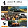 4 Channel Dash Cam for Cars,360 Degree View 2K Dash Cam Car Camera Front and Rear Inside Left Right,3 Dashcams with GPS Wi-Fi & App Control Night Vision,G-Sensor Loop Recording,24H Parking Mode view 2