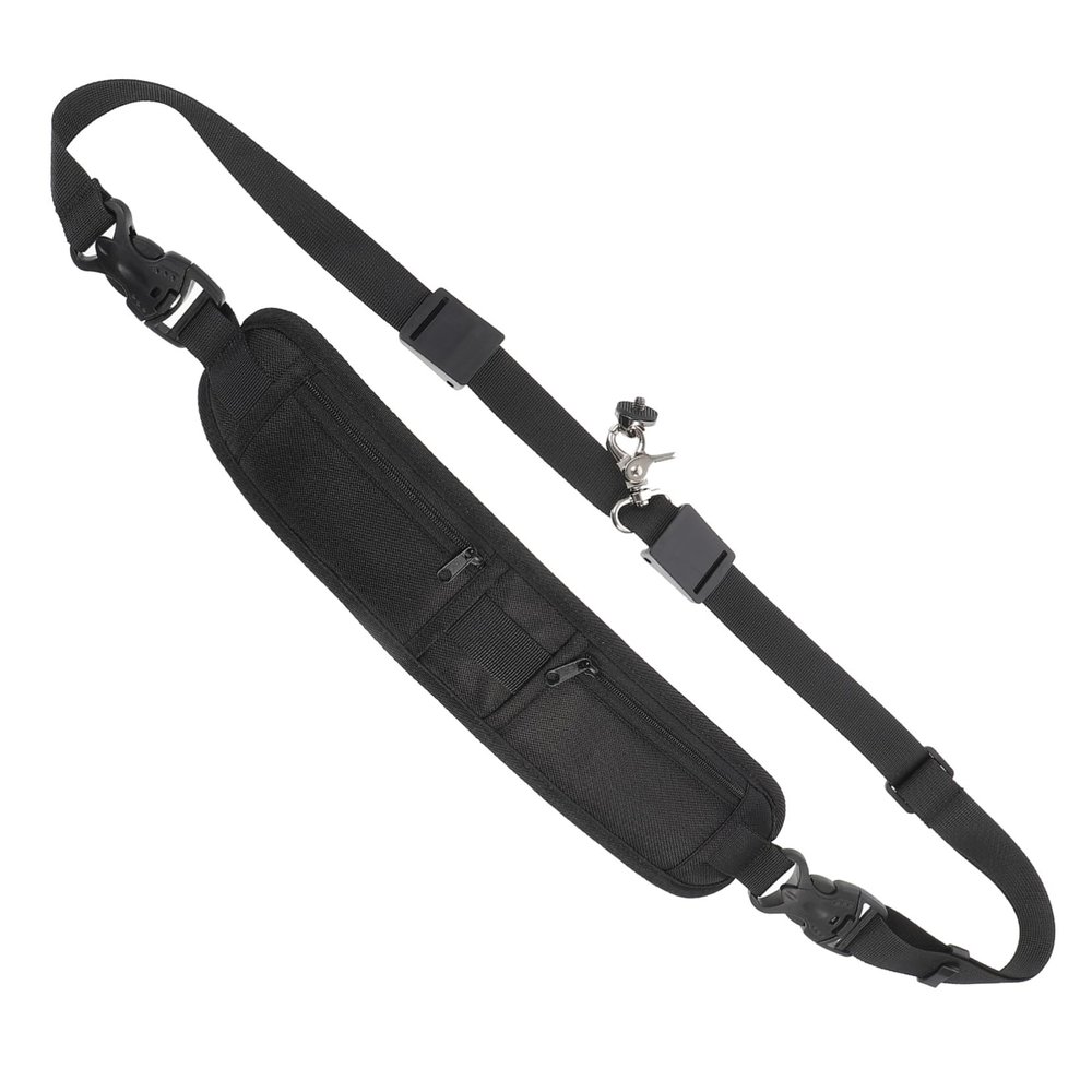 IWOWHERO Adjustable Nylon Camera Neck Strap with Small Pockets Breathable Mesh Shoulder Sling Belt Comfortable Lightweight for Photographers and Outdoor Shooting