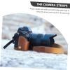IWOWHERO Adjustable Nylon Camera Neck Strap with Small Pockets Breathable Mesh Shoulder Sling Belt Comfortable Lightweight for Photographers and Outdoor Shooting view 3
