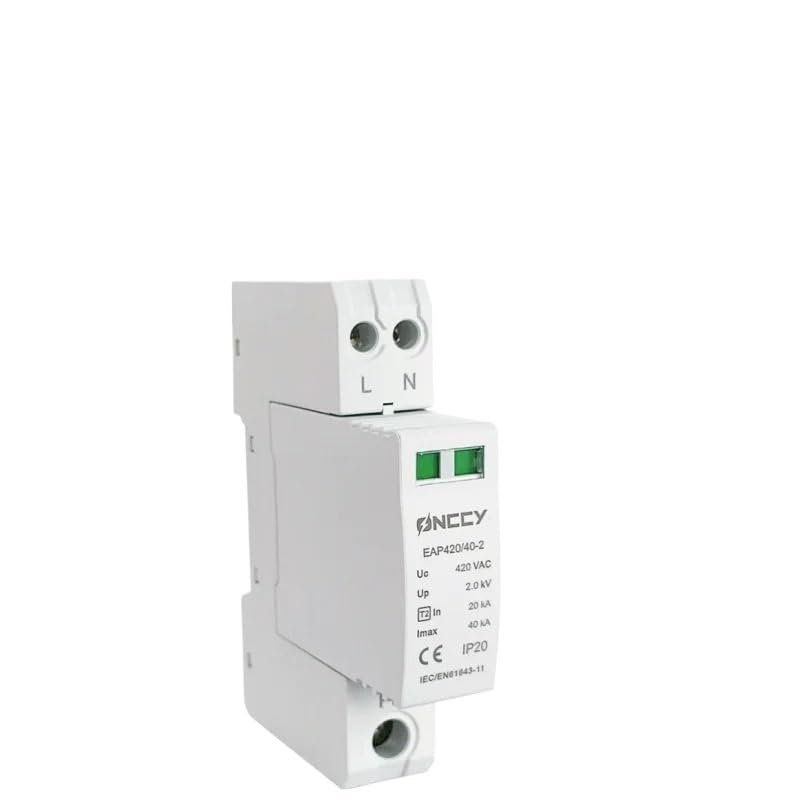 1P+N 18mm SPD 20~40KA Surge Protector Lightning Protection AC 220V Low-Voltage Arrester Device AC275V-420V SPD(1NPE,275V)