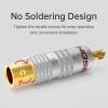 Banana Plugs for Speaker Wire 24K Gold Plated Banana Adapter Connector 4PCS(QS9006) view 4