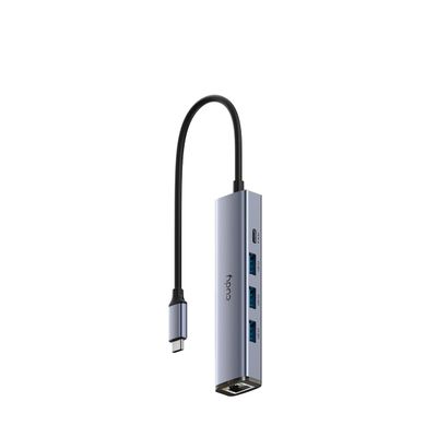 Cudy 5-in-1 USB-C Hub with Gigabit Ethernet RJ45 Port, Multiport Adapter, 3 USB-A 3.2 Gen 1, USB-C Port Receiving 5V2A DC for MacBook, iPhone 15/16/17 and More, UH605