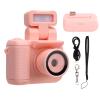 Jectse Tiny Portable Small Camera, 1080P HD Display Thumb Sized Camera Keychain with 32GB Memory Card Built in Flash, Ideal for Social Media Sharing or Printing (Pinkish) view 1